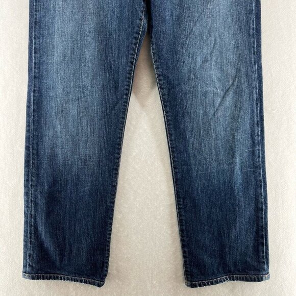 Lucky Brand Jeans Mens 32 x 32 Classic Straight Medium Washed Denim Cotton Blue - Picture 4 of 12